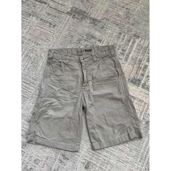 Carhartt Relaxed Fit Carpenter Shorts Workwear Khaki  Mens Size 28 - Picture 1 of 16